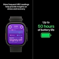 Apple Watch Ultra 4 (GPS + Cellular) 49mm Black Titanium Case with Burgundy Trail Loop