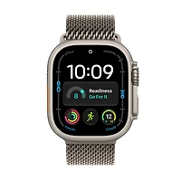 Apple Watch Ultra 4 (GPS + Cellular) 49mm Natural Titanium Case with Natural Milanese Loop - Medium