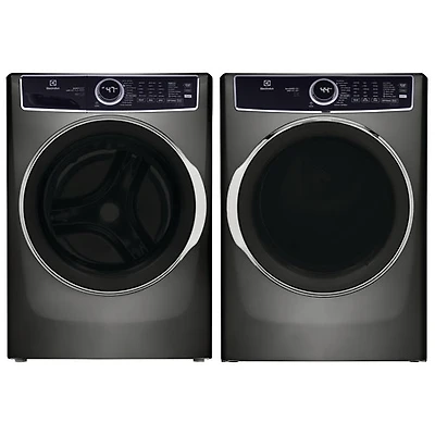 Electrolux 6 Series 5.2 Cu.Ft. HE Front Load PerfectSteam Washer & 8.0 Cu. Ft. Electric PerfectSteam Dryer - Grey