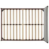 Camille Transitional Platform Bed - Double - Grey/Dark Wood