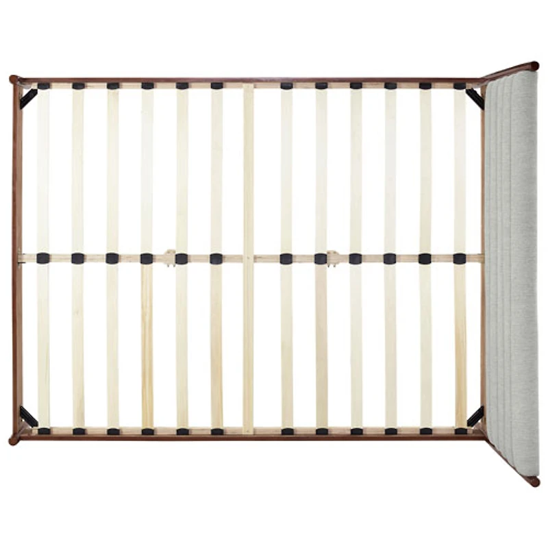 Camille Transitional Platform Bed - Queen - Light Grey