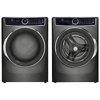 Laveuse à vapeur à chargement frontal HE 5,2 pi³/sécheuse au gaz à vapeur 8 pi³ d'Electrolux