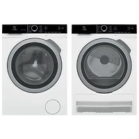 Electrolux 2.4 Cu. Ft. Front Load Steam Washer & 4.0 Cu. Ft. Electric Steam Dryer - White