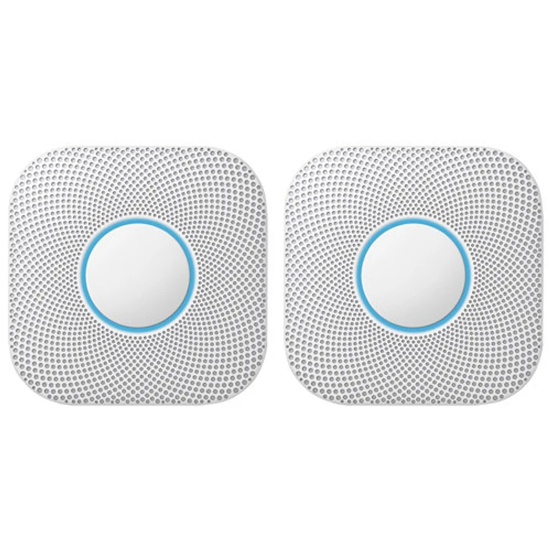 Google Home Safety Bundle - Nest Protect Wi-Fi Smoke & Carbon Monoxide Alarm 2-pack & Insignia Headphone Adapter 