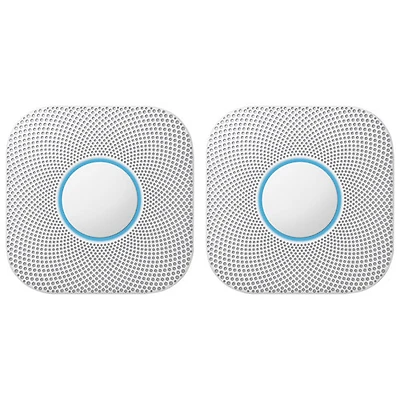 Google Home Safety Bundle - Nest Protect Wi-Fi Smoke & Carbon Monoxide Alarm 2-pack & Insignia Headphone Adapter