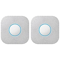 Google Home Safety Bundle - Nest Protect Wi-Fi Smoke & Carbon Monoxide Alarm 2-pack & Insignia Headphone Adapter 