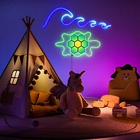 GE Cync Dynamic Effects Hexagon 7 Light Panels - Smarter Kit & 2 Neon Shape Smart Light Strips