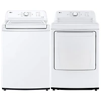 LG 4.8 Cu. Ft. High Efficiency Top Load Washer & Dryer - White