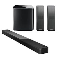 Barre son 5.1.2 canaux Smart Ultra avec haut-parleur d'extrêmes graves Module 700 et haut-parleur ambiophonique 700 (paire) de Bose