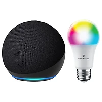 Amazon Echo Dot (5th Gen) Smart Speaker & GE Cync A19 Smart LED Light Bulb