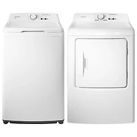 Laveuse à chargement par le haut de 4,3 pi³ et sécheuse électrique de 6,7 pi³ d'Insignia - Blanc - Exclusivité Best Buy