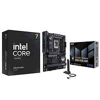 Processeur à 20 coeurs de 4,6 GHz Core Ultra 7-265K d'Intel/Carte mère TUF GAMING Wi-Fi LGA1851 ATX DDR5 d'Intel