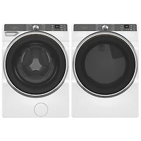 Whirlpool 5.0 Cu. Ft. Front Load Steam Washer & 7.4 Cu. Ft. Electric Steam Dryer - White