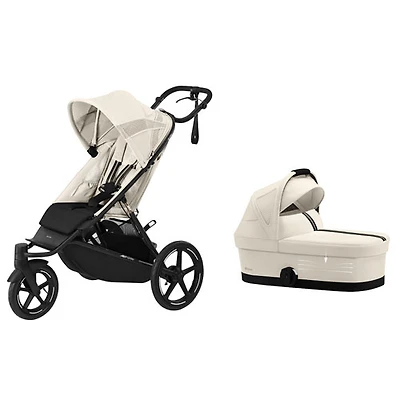 Cybex AVI Spin Jogging Stroller with Avi Spin Cot S Cot - Seashell Beige