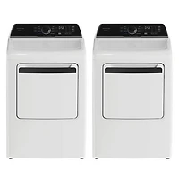 Laveuse à chargement par le haut HE 5,1 pi³ et sécheuse électrique 7,0 pi³ de Frigidaire - Blanc