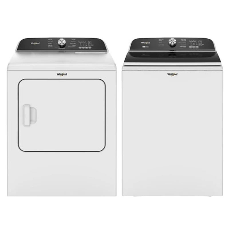 Whirlpool 6.1 Cu. Ft. High Efficiency Top Load Washer & 7.0 Cu. Ft. Electric Dryer - White