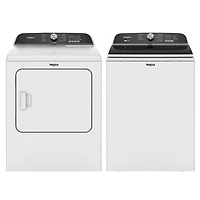 Whirlpool 6.1 Cu. Ft. High Efficiency Top Load Washer & 7.0 Cu. Ft. Electric Dryer - White
