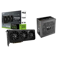 ASUS Prime GeForce RTX 5060 OC 8GB GDDR7 Video Card with 850-Watt ATX3.1 Semi-Modular Power Supply