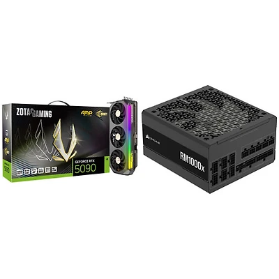ZOTAC Gaming GeForce RTX 5090 AMP Extreme Infinity 32GB GDDR7 Video Card & 1000-Watt Power Supply