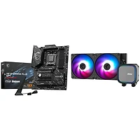MSI X870 Gaming Plus Wi-Fi 7 ATX AM5 Motherboard with CoreLiquid ARGB Liquid CPU Cooling System - Black