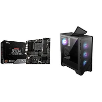 MSI B550M PRO-VDH WIFI Micro-ATX LGA AM4 DDR4 Motherboard with MAG Forge 321R Airflow ATX Computer Case