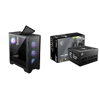 MSI MAG Forge 321R Airflow ATX Computer Case with A850GL 850W Fully Modular ATX 3.0 Power Supply