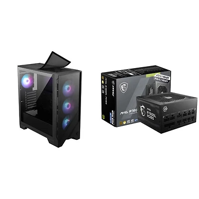 MSI MAG Forge 321R Airflow ATX Computer Case with A750GL 750W Fully Modular ATX 3.0 Power Supply