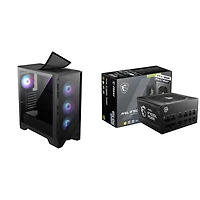 MSI MAG Forge 321R Airflow ATX Computer Case with A750GL 750W Fully Modular ATX 3.0 Power Supply