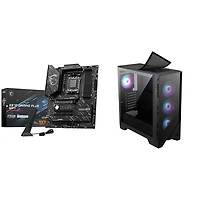 MSI X870 Gaming Plus Wi-Fi 7 ATX AM5 Motherboard with MSI MAG Forge 321R Airflow ATX Computer Case