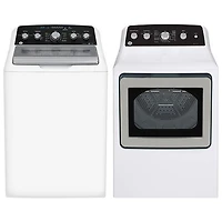 GE 4.9 Cu. Ft. Top Load Washer & 7.2 Cu. Ft. Electric Dryer - White