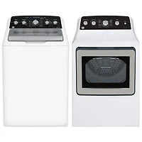 GE 4.9 Cu. Ft. Top Load Washer & 7.2 Cu. Ft. Gas Dryer7.2 Cu. Ft. Gas Dryer - White