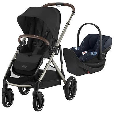 Cybex e-Gazelle S Electric Convertible Stroller with Aton G Swivel Rear - Facing Infant Car Seat