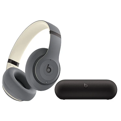 Beats By Dr. Dre Studio Pro Over-Ear Noise Cancelling Headphones & Pill Bluetooth Wireless Speaker - Grey/Matte Black