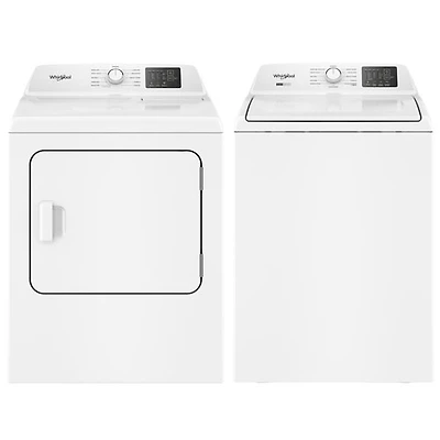 Whirlpool 4.8 Cu. Ft. High Efficiency Top Load Washer & 7.0 Cu. Ft. Gas Dryer - White