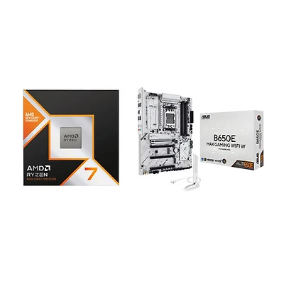 AMD Ryzen 7 9800X3D 8-Core 5.2GHz AM5 Processor & ASUS B650E MAX Gaming Wi-Fi AMD AM5 DDR5 Motherboard