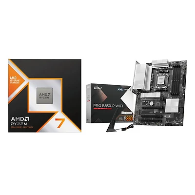 AMD Ryzen 7 9800X3D 8-Core 5.2GHz AM5 Processor & MSI Pro B850-P WIFI ATX AM5 Motherboard