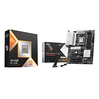 Processeur à 16 coeurs Ryzen 9 9950X3D AM5 d'AMD et carte mère ATX AM5 Wi-Fi Pro B850-P de MSI
