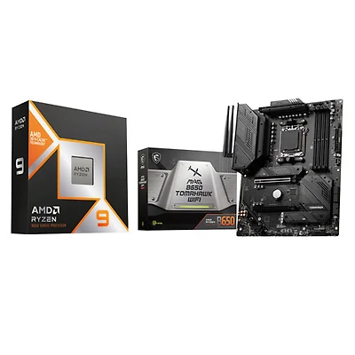 AMD Ryzen 9 9950X3D 16-Core AM5 Processor & MSI B650 TOMAHAWK WIFI ATX AM5 DDR5 Motherboard