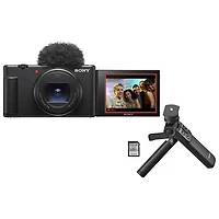 Sony ZV-1 II Content Creator Vlogger Camera with 18-50mm Lens & Vlogger Accessory Kit - Black