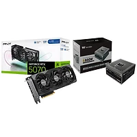 PNY GeForce RTX 5070 OC 12GB GDDR7 Video Card with 850W ATX Modular Power Supply