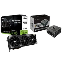 ASUS TUF Gaming GeForce RTX 5080 OC Edition 16GB GDDR7 Video Card with 1050-Watt ATX Modular Power Supply