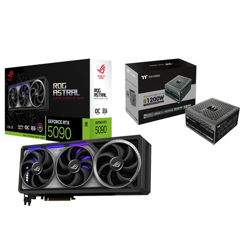 ASUS ROG Astral GeForce RTX 5090 OC Edition 32GB Video Card with 1200W ATX Modular Power Supply