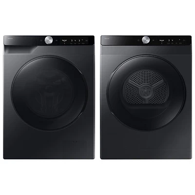 Samsung Compact 2.9 Cu. Ft. HE Smart Dial Front Load Steam Washer & 4.0 Cu. Ft. Electric Dryer Energy Star- Black