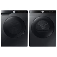 Samsung Compact 2.9 Cu. Ft. HE Smart Dial Front Load Steam Washer & 4.0 Cu. Ft. Electric Dryer Energy Star- Black