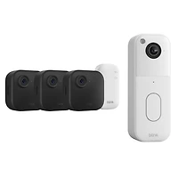 Blink Outdoor 4 Wire-Free 1080p Full HD IP Security Camera System (-Pack) & 1440p Wi-Fi Video Doorbell