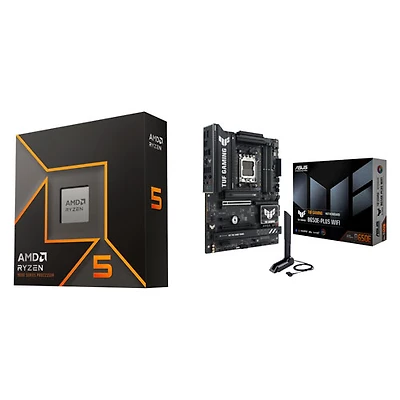 AMD Ryzen 5 9600X 6-Core 5.4GHz AM5 Processor & ASUS TUF Gaming B650E-PLUS Wi-Fi 6E AM5 DDR5 Motherboard