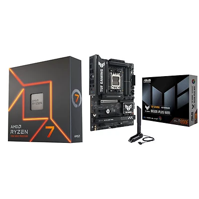 AMD Ryzen 7 7700X 8-Core 4.5GHz AM5 Processor & ASUS TUF Gaming B650E-PLUS Wi-Fi 6E AM5 DDR5 Motherboard