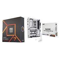 Processeur octocoeur Ryzen 7 7700X 4,5 GHz AM5 d'AMD et carte mère B650E MAX Gaming Wi-Fi AMD AM5 DDR5 d'ASUS