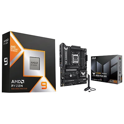 AMD Ryzen 9 9950X3D 16-Core AM5 Processor & ASUS TUF Gaming B850-Plus Wi-Fi 7 ATX AM5 DDR5 Motherboard