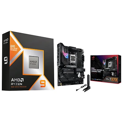 AMD Ryzen 9 9900X3D 12-Core AM5 Processor & ASUS ROG Strix X870E-E Gaming Wi-Fi 7 AM5 DDR5 Motherboard